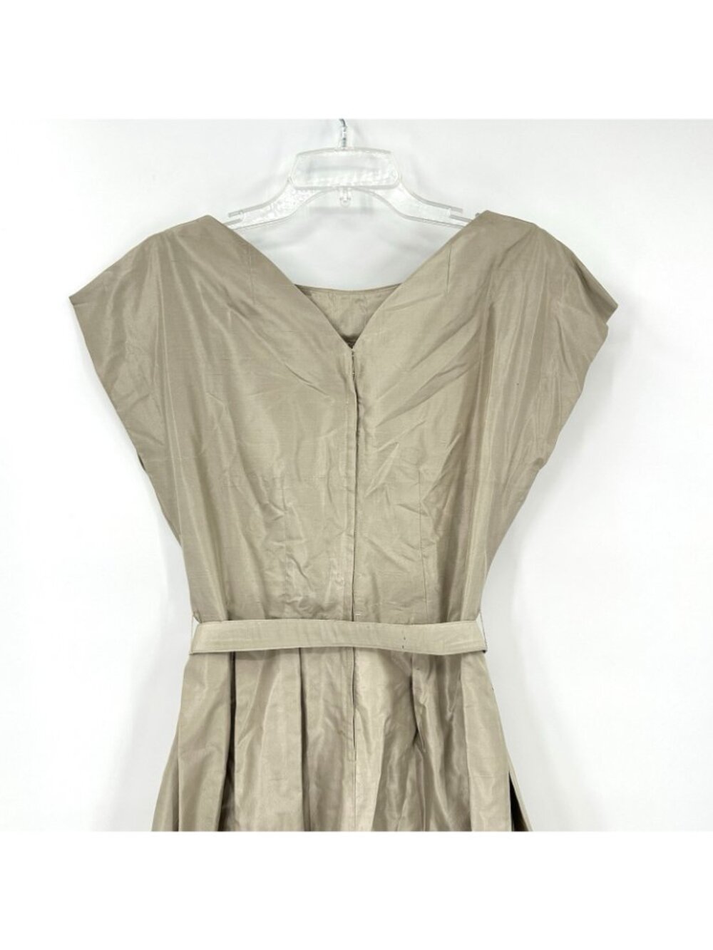 vintage 50s R&K ORIGINALS dress taupe SMALL fit flare rockabilly mid century - Picture 4 of 15